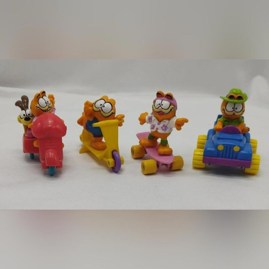 Vintage Lot Of McDonald's GARFIELD Happy Meal Toys 1988 Complete Set Of 4