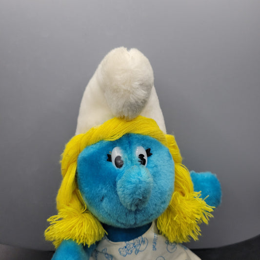 Vintage Mint 1981 The Smurfs Smurfette Plush Doll 9” Stuffed Peyo Wallace