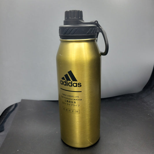Adidas 32Oz Metal Water Bottle Hot Cold Double Wall Stainless Gold