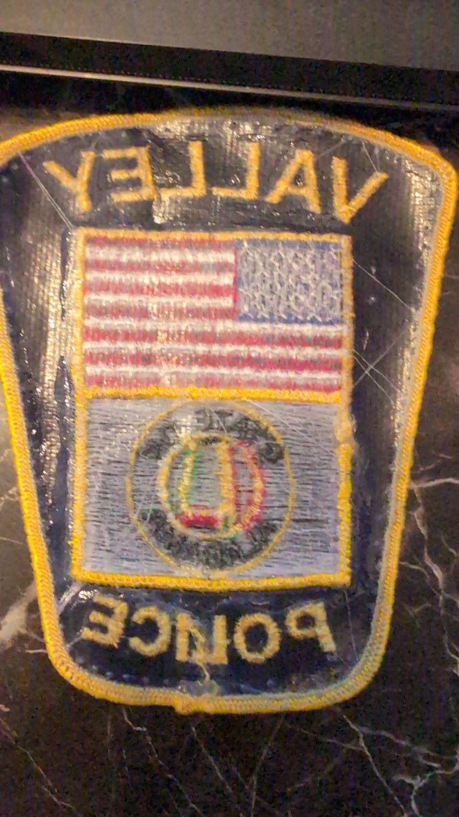 Valley Police Patch with American and Alabama State Flags
