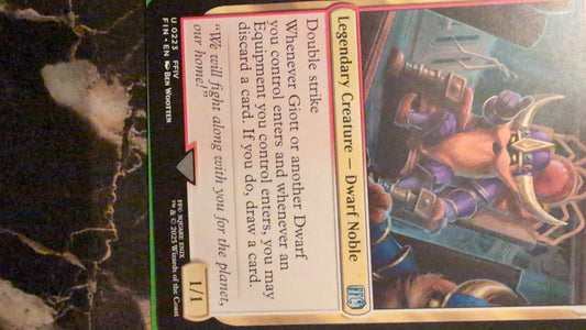 Magic: The Gathering Giott, King of the Dwarves #223 Final Fantasy MTG 1x Card