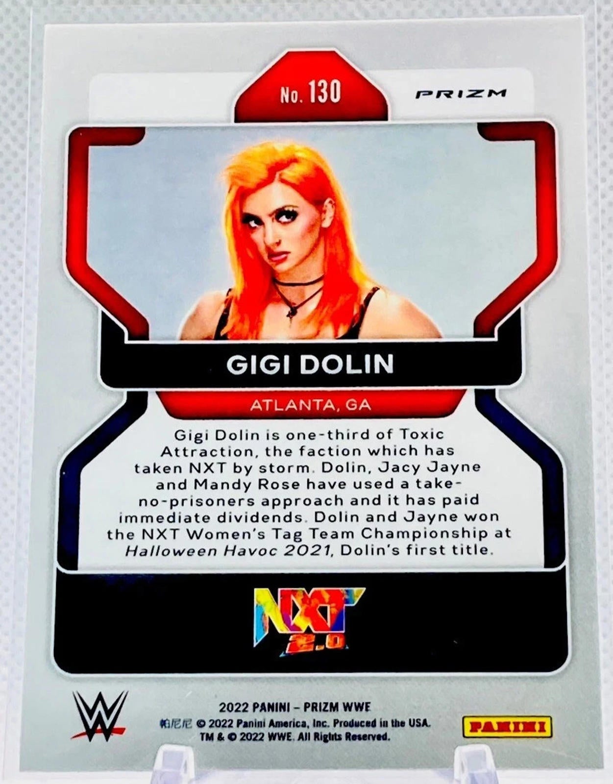 2022 Panini Prizm WWE Gigi Dolin Red/White/Blue Prizm Parallel #130 - NXT