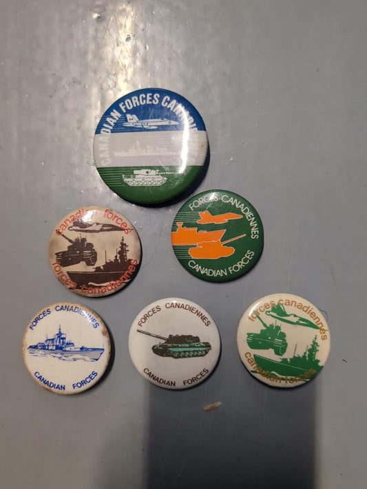 Vintage Canadian Forces Pinback Buttons Lot Military Army Navy Air Force Lot #3