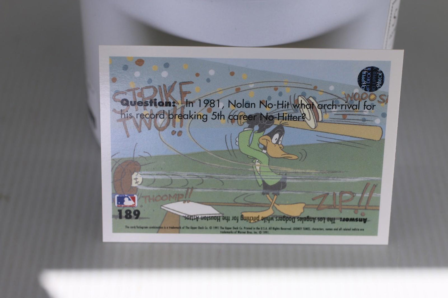 1991 Upper Deck Comic Ball 2 warner bros #189 Looney Tunes MLB Trading Card