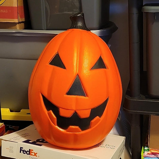 Vintage Large Halloween Pumpkin Blow Mold Outdoor Decor Vtg Blow Mold