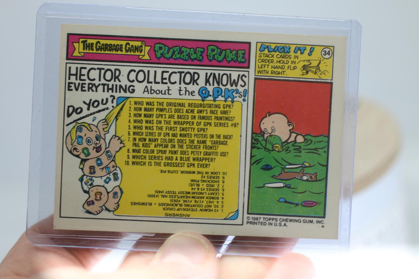 TAPED TATE 427b 1987 Topps Garbage Pail Kids Original Series 11 GPK OS11