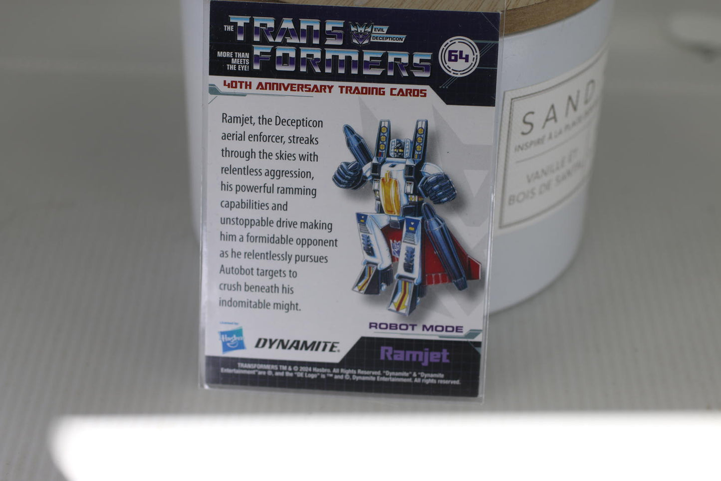 Transformers 40 Years Collectible Holographic foil RAMJET dynamite robot card