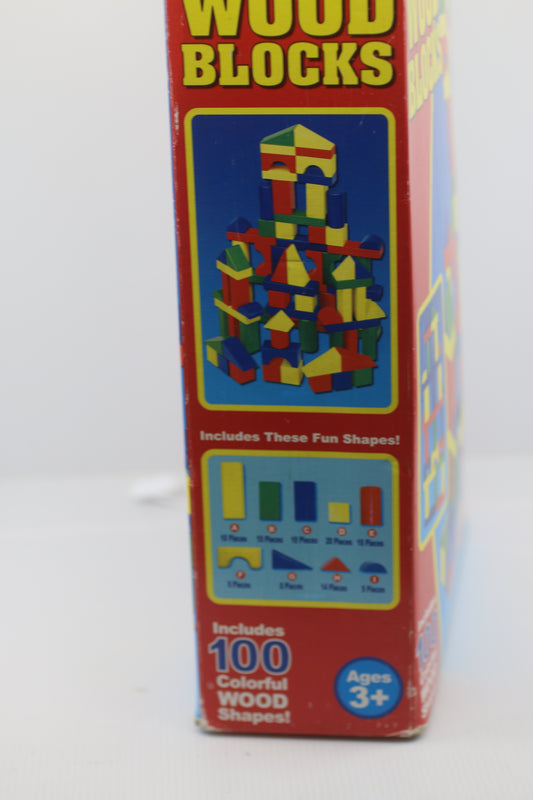 Melissa & Doug Multi-Colored Wooden Blocks 100pc Ages 3+ complete in box