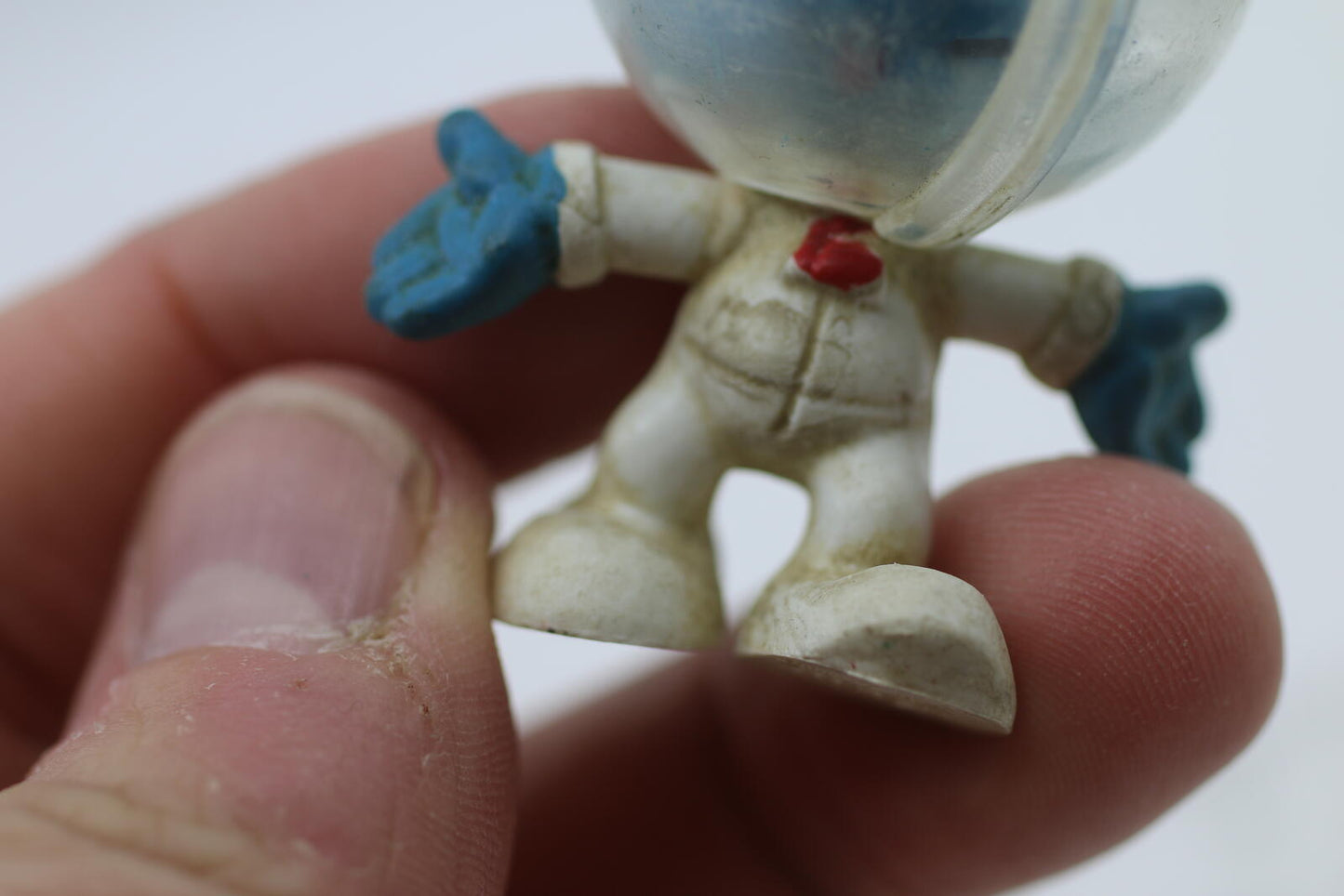 1965 Astro Smurf Astronaut 20003 Vintage Schleich Peyo PVC Figure Space Helmet