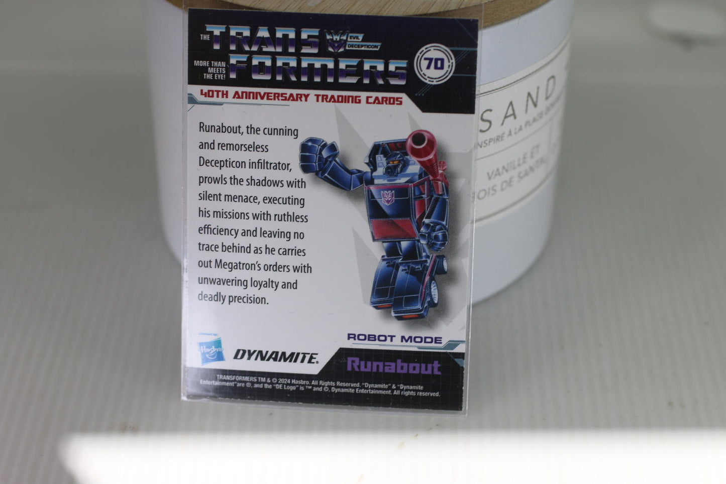 Transformers 40th Anniversary Trading Card - Runabout Robot Mode