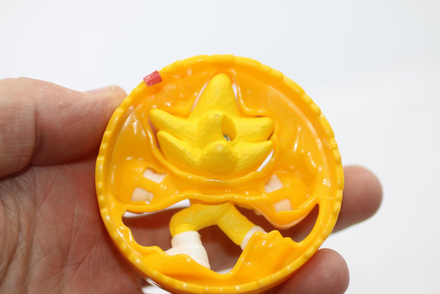 2024 McDonald's Sega Sonic The Hedgehog 3 Movie Super Sonic Yellow Roller Figure