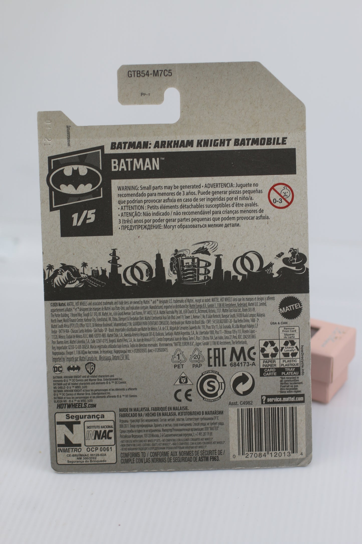 Hot Wheels - 2021 Batman 1/5 Batman: Arkham Knight Batmobile 8/250 (BBGTB54)