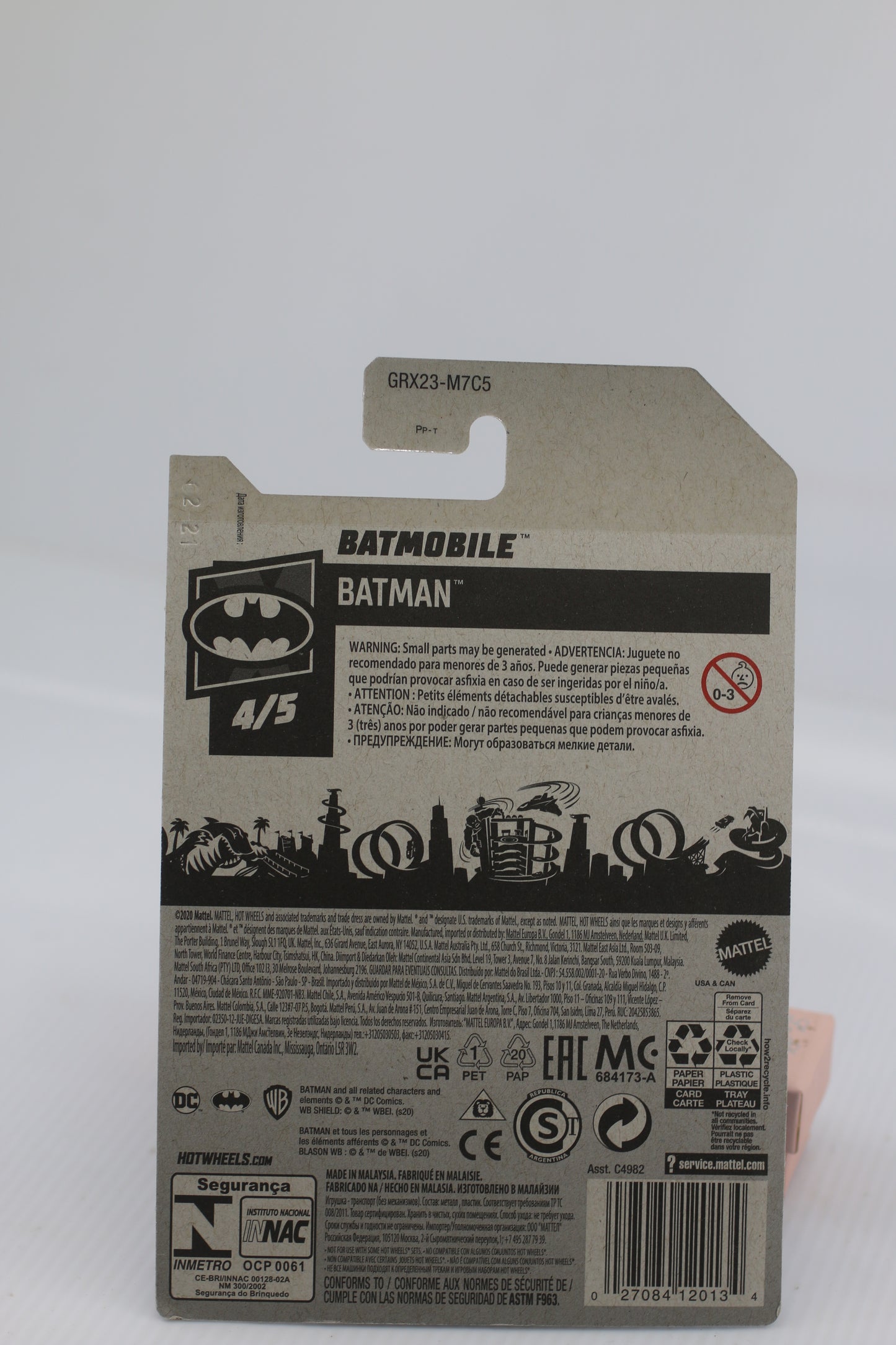 2020 Hot Wheels The Batman Movie Batmobile HW Batman 4/5 #181 181/250. Car