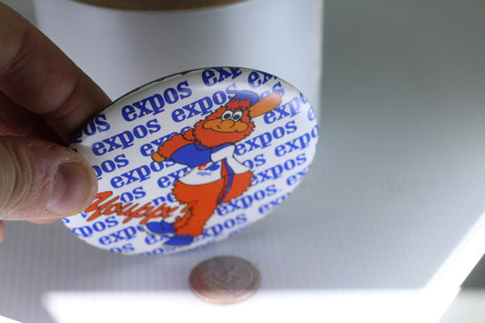Vintage Montreal Expos Youppi! Pin Button Baseball sports Macaron