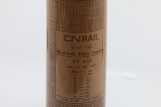 Canadian CN RAIL SAVE FUEL thermos train bottle grand vacuum Aladdin GF 430