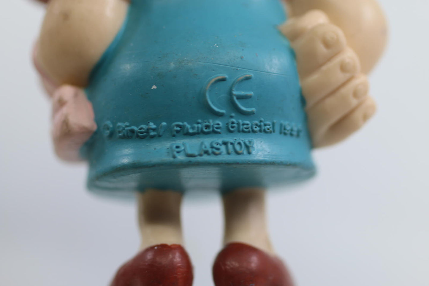Vintage Plastoy Figurine of Cartoon Character Woman in Blue Dress