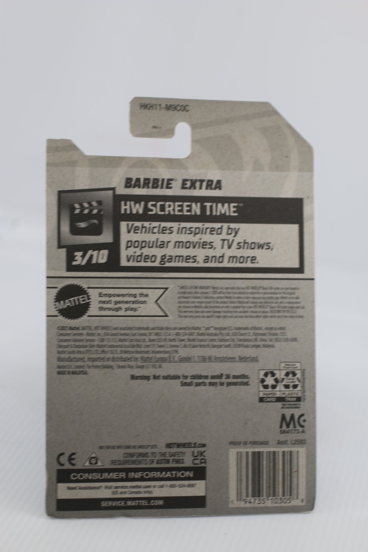 Hot Wheels - 2023 HW Screen Time 3/10 Barbie Extra 57/250 BBHKH11 Brand New