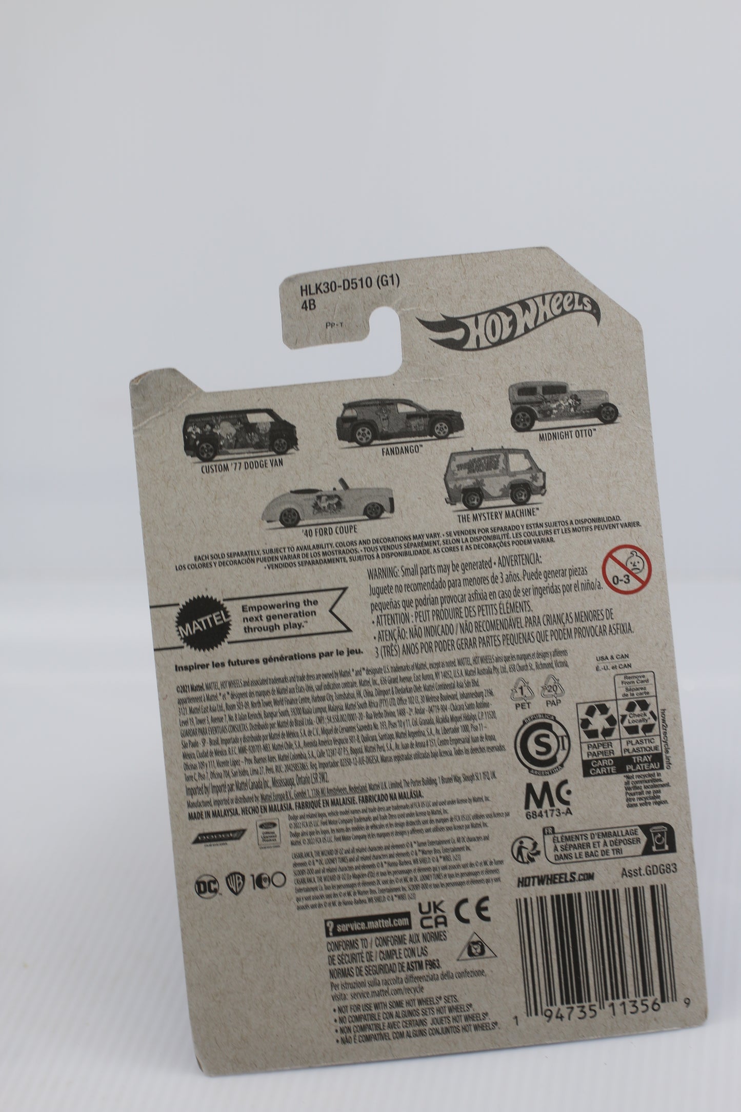 New Hot Wheels Midnight Otto 100 Warner Bros 3/5 2022 HLK30-D710 #2