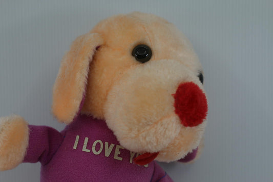 Vintage I Love You Plush Dog – Maple Leaf Toy Korea toy