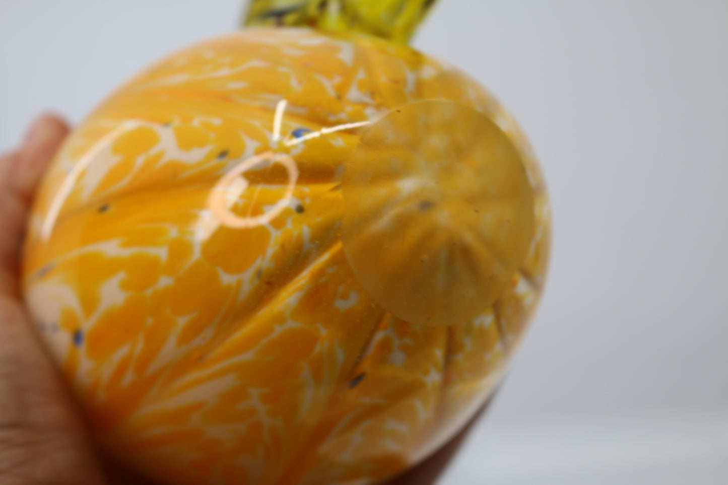 Rooster Murano Style Art Glass Hand-Blown Multi-Color 11" Heavy Chicken Figurine