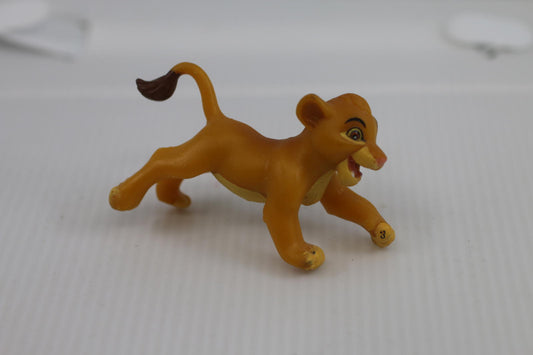 Vintage Disney The Lion King Pouncing Simba Plastic Figure 1.5”