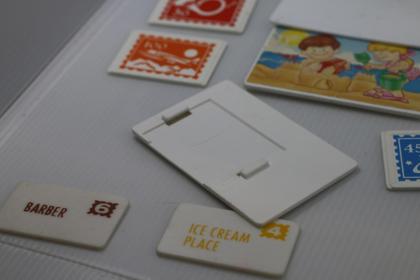 Vintage Fisher Price Post Office Stamps letters Set of 5 Replacement Parts 1989