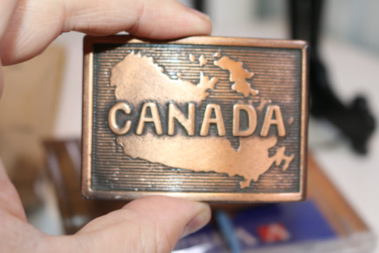 Vintage Canada Copper Belt Buckle