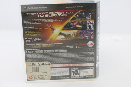 Mass Effect 2 PS3 Play station 3 sony Video Game