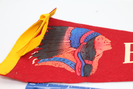 Vintage pennant felt Canada Souvenir Eustis Ridge Maine Chief Logo Indian