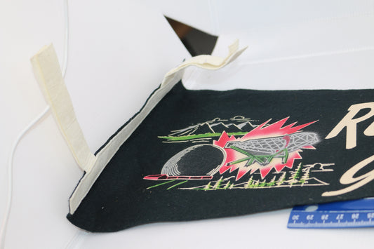 Vintage pennant felt Canada Souvenir Rumford, maine Gateway to Space-hill