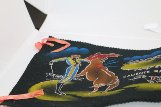 Vintage pennant felt Souvenir old mexico galiente race track Tijuana