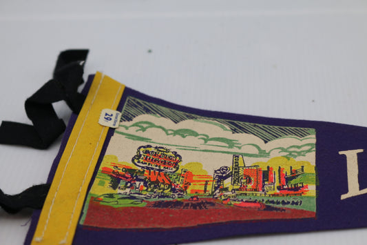 Vintage pennant felt Souvenir USA Las Vegas NEvada