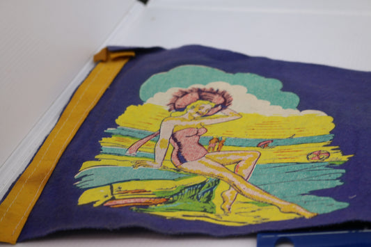 Vintage pennant felt Souvenir USA Atlantic Beach Misquamicut, R'I.