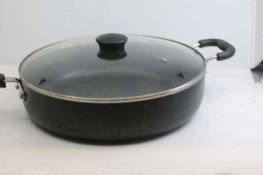 T-fal Nonstick Saute Pan w Lid 12" Black Thermo-Spot Skillet