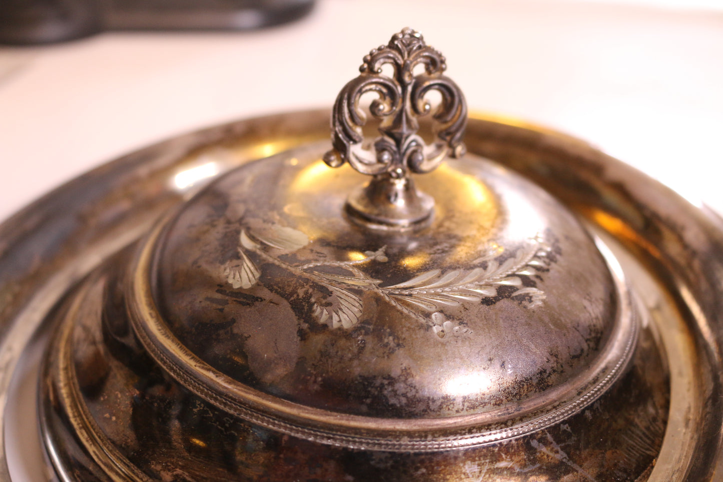 Silver Plated Serving Dish, By Monarch Plate Brand 1220 With Plate