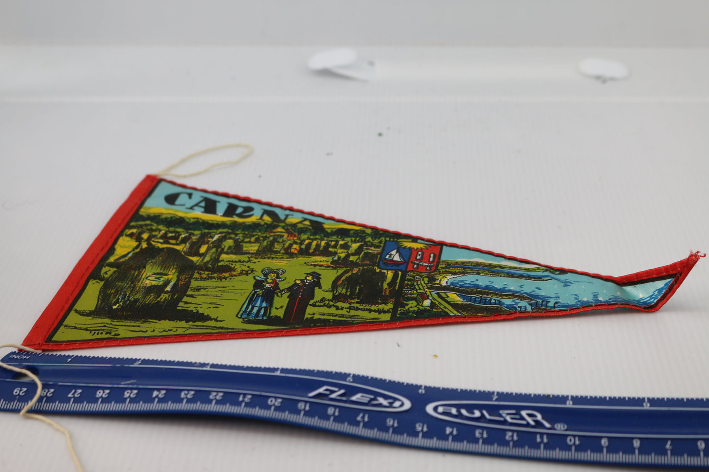 Vintage pennant felt Souvenir Commune en France Carnac