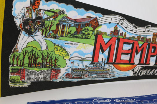 Vintage Souvenir Felt Pennant Memphis Tennesse Graceland made in USA