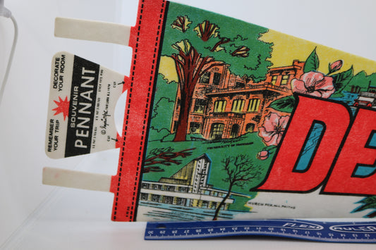 Vintage Souvenir Felt Pennant Michigan USA Dearborn Suwanee Greenfield