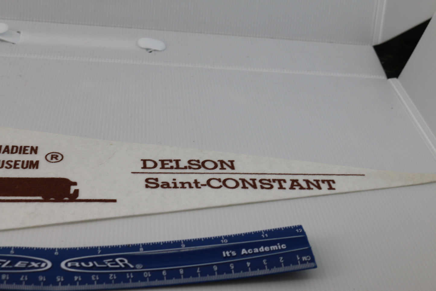 Vintage Souvenir Felt Pennant Québec Canada Delson Saint-Constant Railway