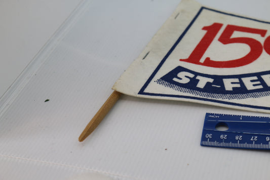 Vintage Souvenir Felt Pennant Québec Canada 150e St-Ferdinand 1834-1984