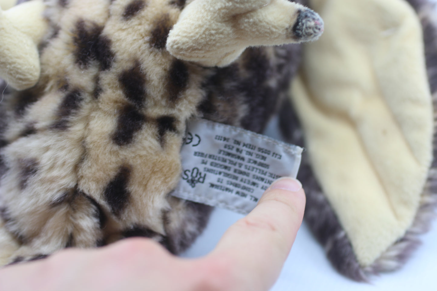 Russ Berrie Owl Plush Yomiko Classics Spotted Brown Stuffed Toy Animal tag