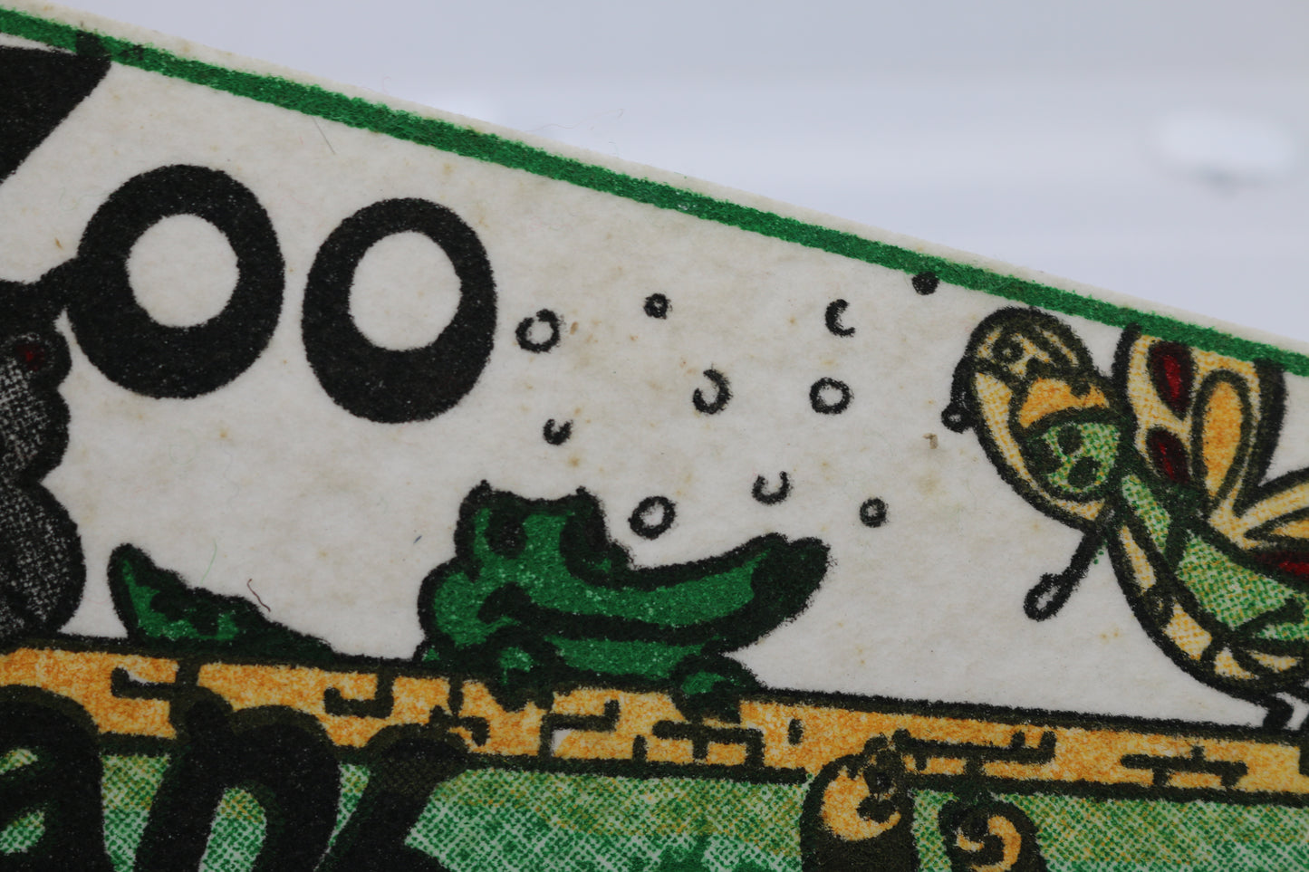 Vintage Souvenir Felt Pennant Québec Canada Zoo de Granby Green for kids