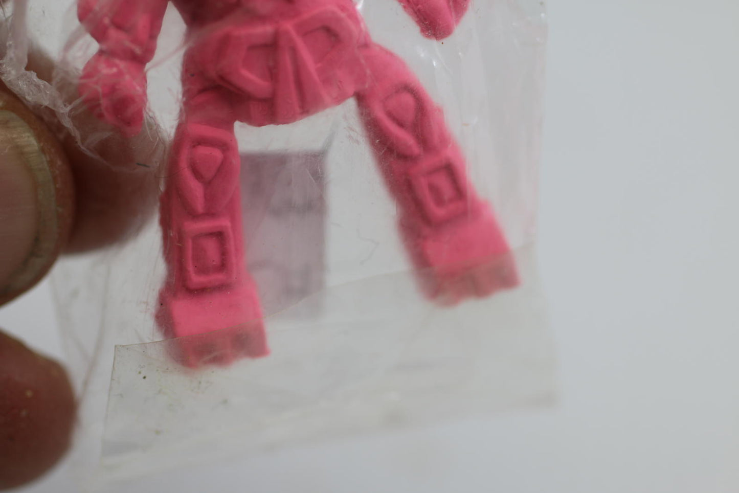 Vintage 1980s Robot Warrior Pencil Topper PVC Voltron Style Pink figure new toy