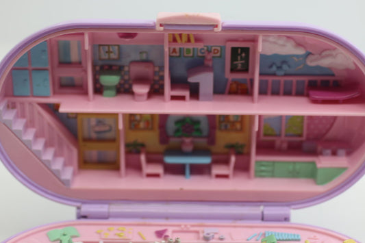 Polly Pocket Vintage Bluebird 1992 Stamping Stampin’ School Playset Purple PINK