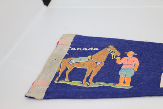 Vintage Souvenir Felt Pennant Canada sT-rOCH de Mekinac CTE.Lavidlette