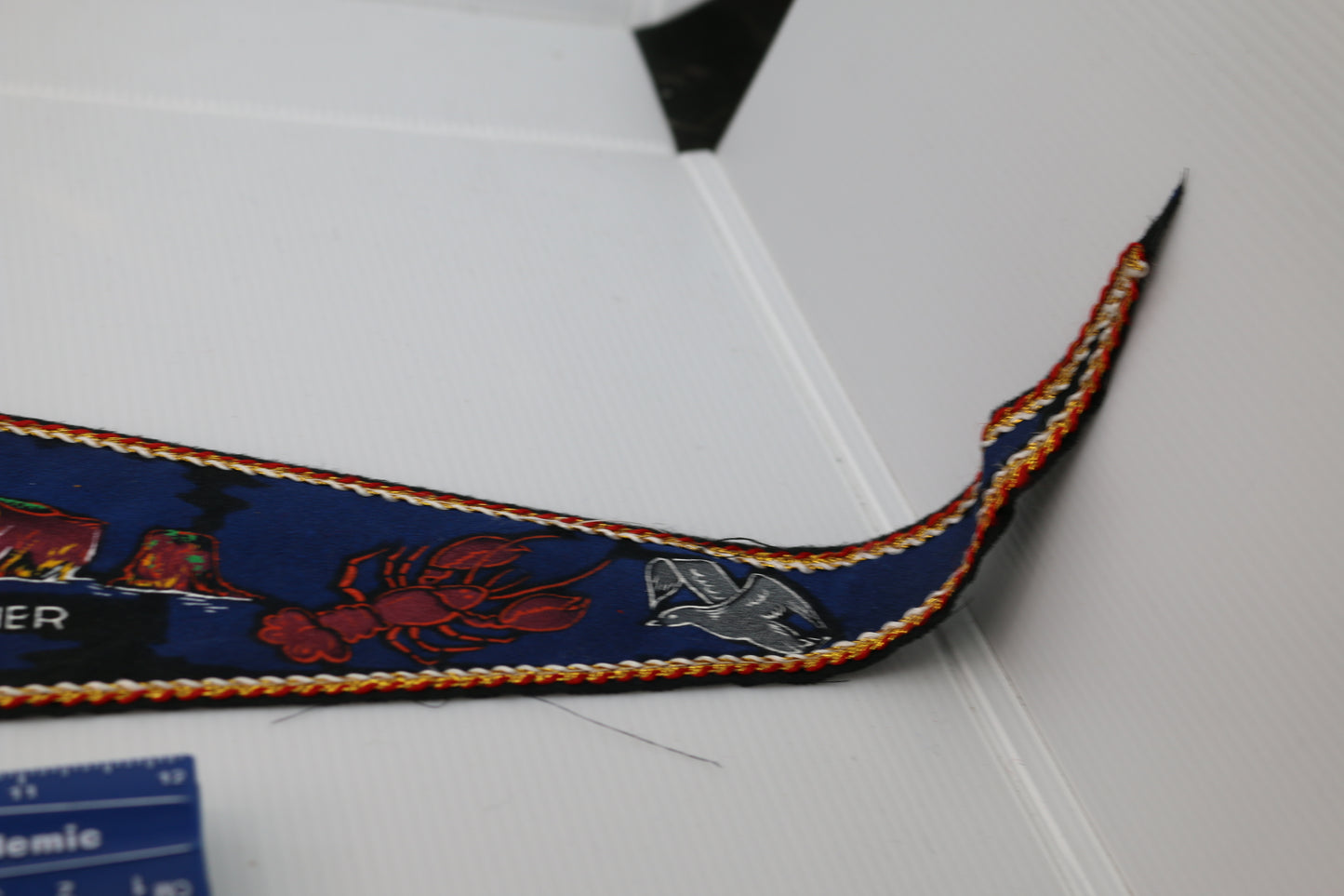 Vintage Souvenir Felt Pennant La Gaspésie QUébec Map rare Lobster