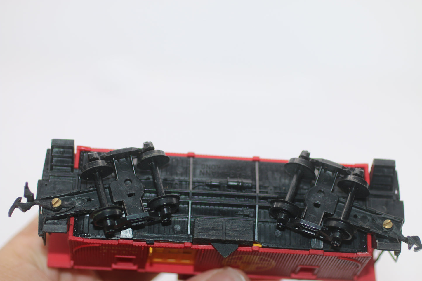 Bachmann HO Santa Fe Caboose ATSF #999628 Red & Yellow w/ Ladder