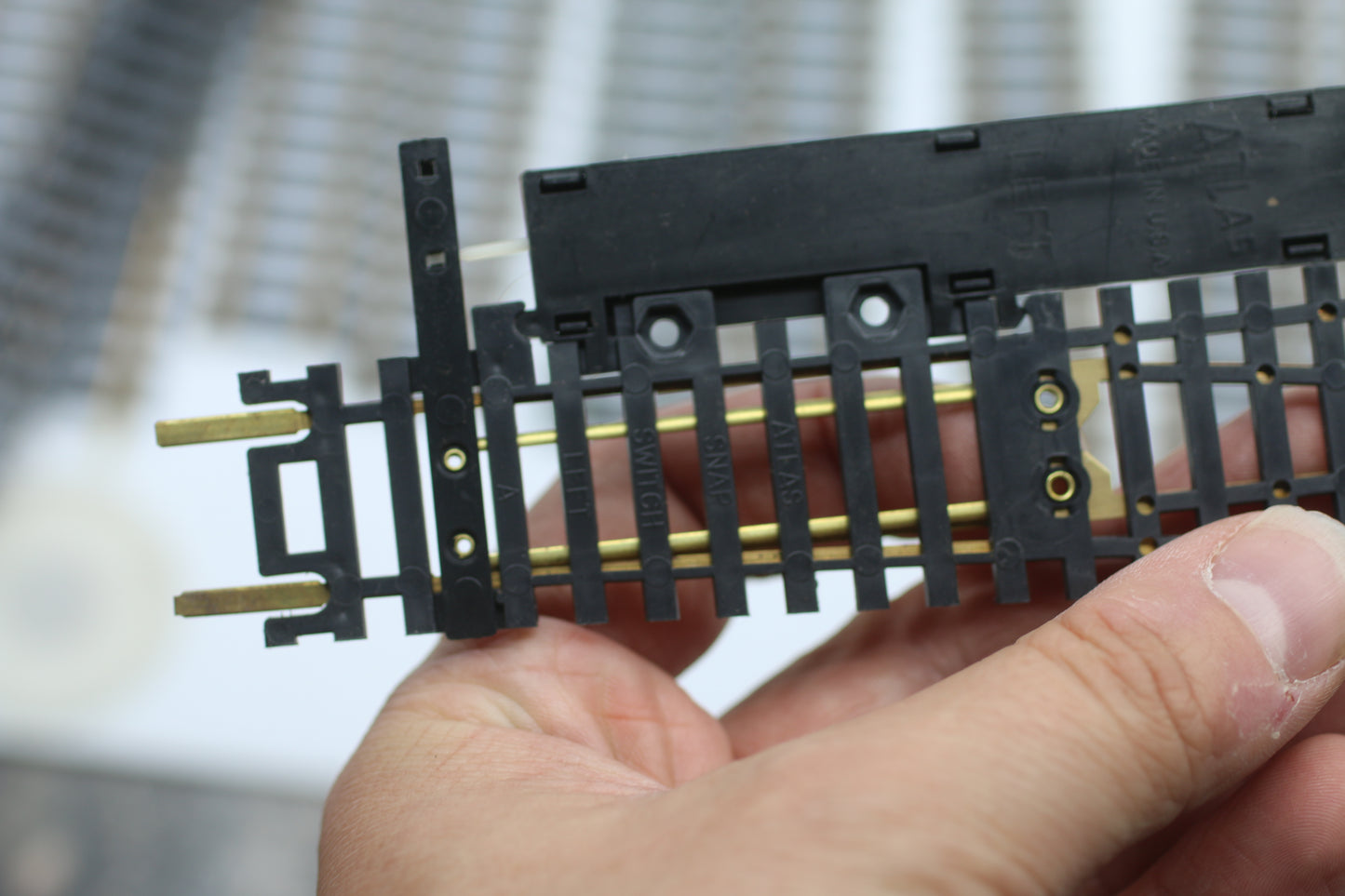 Huge lot of VINTAGE ATLAS TRAIN TRACKS Grass & switches