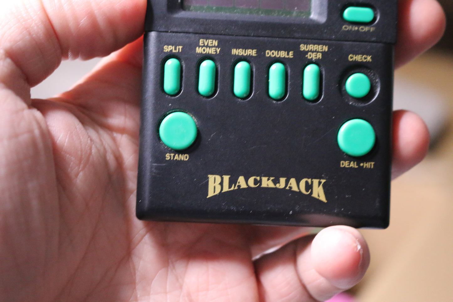 Vintage 1994 Black Jack Handheld Electronic Micro Games Of America