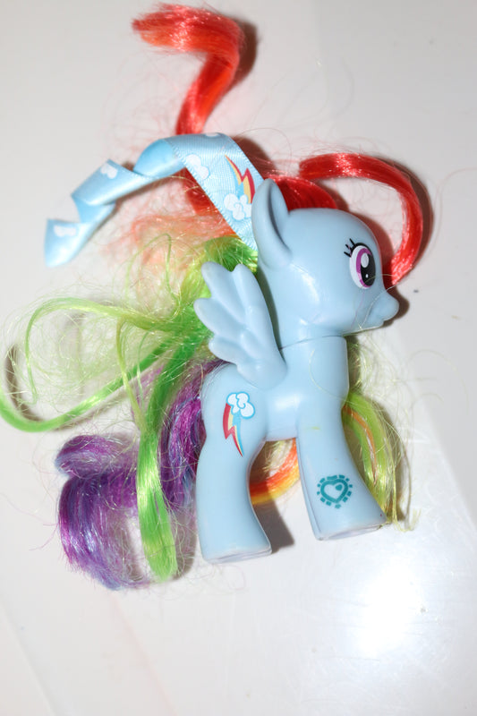 My Little Pony G4 Cutie Mark Magic Ribbon Hair Rainbow Dash Brushable Figure Toy